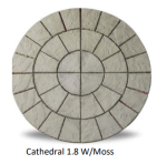 Cathedral patio set 1.8 metre in W/moss colour